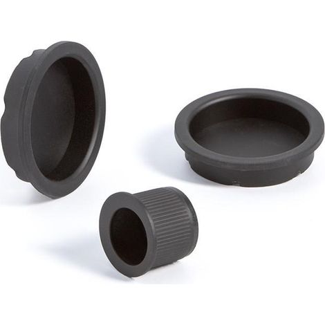 DUVER kit tiradores red. pta.corred. negro mat , Kit de 3 tiradores negros para embutir en puerta corredera. Están hechos en zamak.0Kit de 3 tiradores negros para embutir