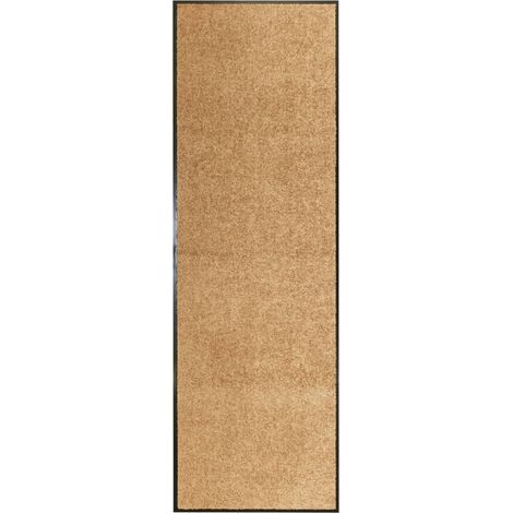 Doormat Washable Cream 60x180 cm vidaXL