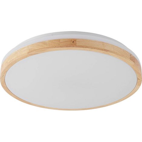 [NEUWERTIG] B-Ware Lindby Deckenleuchte Deckenlampe Led Holz Emiva Dimmbar Fernbedienung Rund
