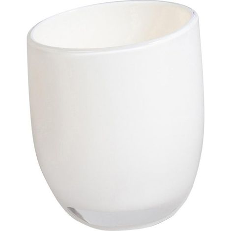 Repose verre à dents blanc compact pour salle de bain, support de rangement pratique et discret pour accessoires de toilette