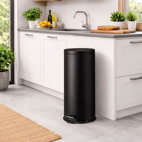 Pedaleimer / Mülleimer / Treteimer 30L-C88000190-Schwarz (1/3)