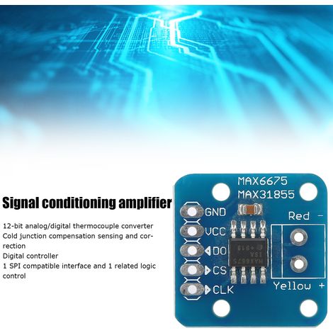 MAX6675 Temperatursensor, Thermoelementmodul Typ K, 3–5 V DC (1/5)