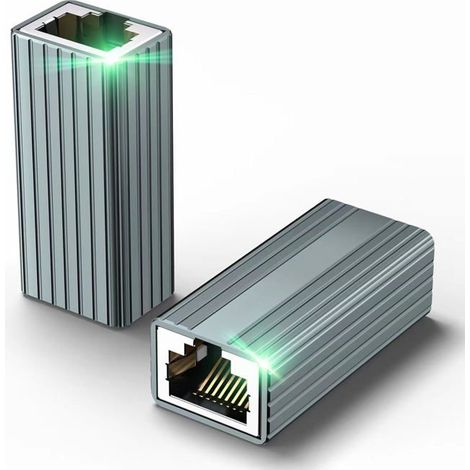 Coupleur RJ45, connecteur Ethernet, adaptateur LAN, rallonge réseau femelle RJ45 pour câble LAN, câble réseau, 2 pièces (1/5)