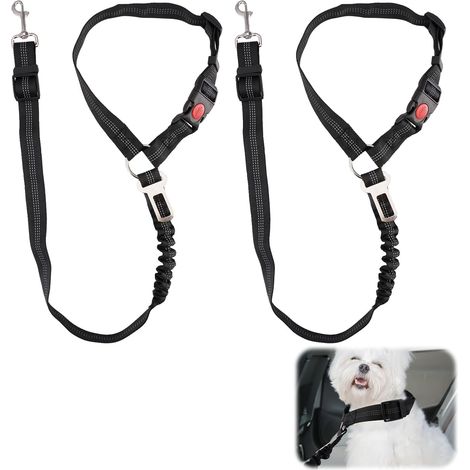 2 Pièces Ceinture Securite Chien Voiture, 2 en 1 Laisse pour Chien (1/5)