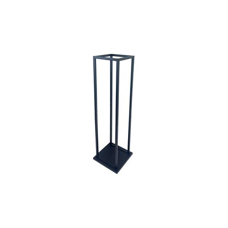 RASTRELLIERA VERTICALE METALLO PORTA LEGNA NERO CM 33X33X115 (05826)