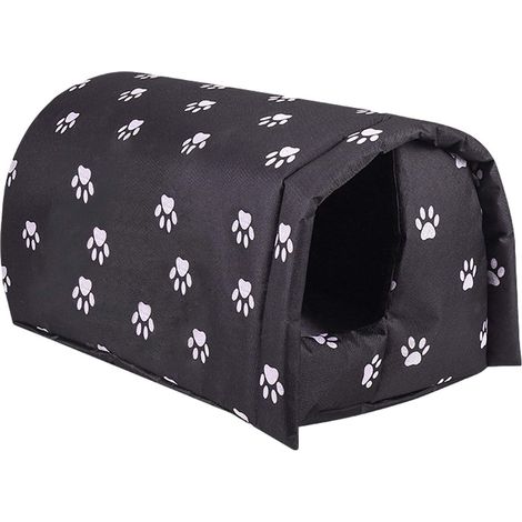 Niches À Chat Extérieur Étanche Et Chaud, avec Coussin Amovible Panier, (1/5)