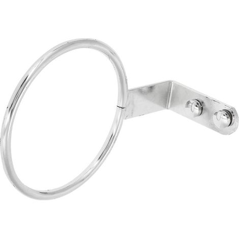 Support mural en acier inoxydable galvanisé pour sèche-cheveux, porte-ventilateur mains libres, fixation sans perçage, accessoire salle de bain, robuste et durable. (1/5)