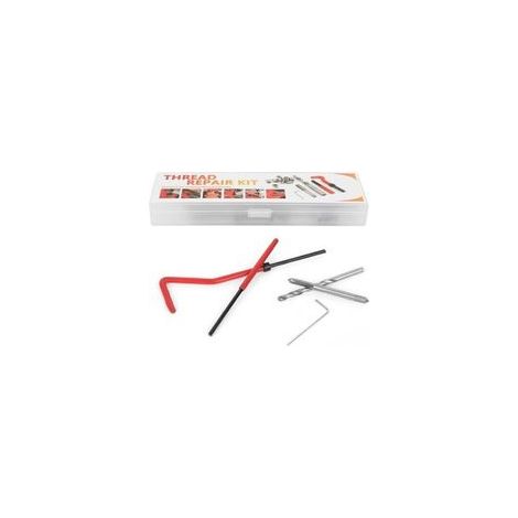 Kit de réparation de filetage M4 de 25 pièces avec boîte en plastique transparent pour machines de traitement (1/5)