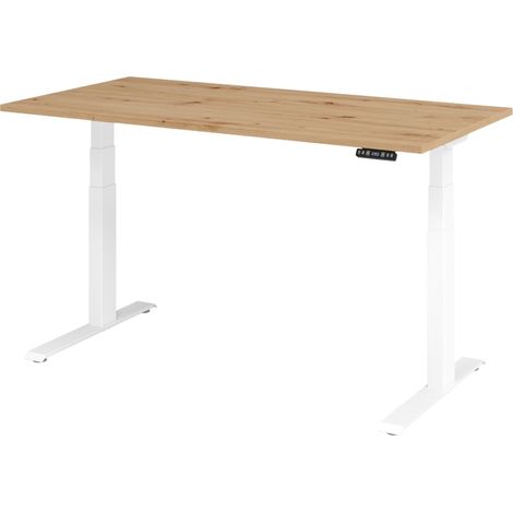 bümö Schreibtisch elektrisch XDKB Rechteck: 160 x 80 cm  Asteiche