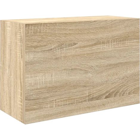 Mobiletto da bagno a parete 60 x 25 x 40 cm design pratico ampio spazio contenitivo legno composito rovere Sonoma 020051262