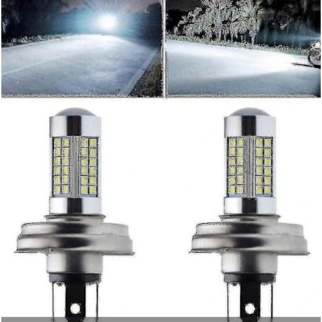 2er-Pack P45t R2 66 SMD LED-Lampen für Motorradscheinwerfer. Fern-/Abblendlicht. Für Roller und Mopeds. Weiß, 6000 K. 6 V/12 V -bp