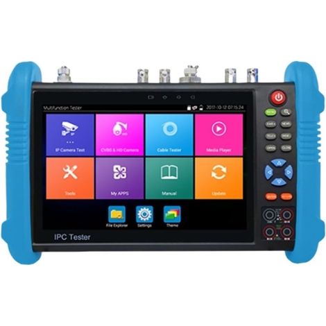 Testeur de caméra de sécurité CCTV Testeur De Vidéosurveillance IPC 9800 Plus, Caméra IP, Test Coaxial HD AHD CVI TVI, Testeur De Caméra PoE RJ45, Câble UTP TDR, 7 Pouces(IPC 9800CADH Plus) (1/5)