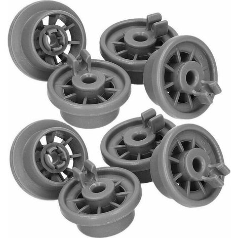 8 Bosch Geschirrspülerrollen – Komplettes Universal-Rollenset für den Unterkorb – Kompatibel mit Geschirrspülern von Bosch, Siemens, Beko, Neff und anderen Herstellern… (1/4)