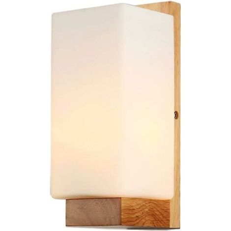 Applique murale d'intérieur vintage, style industriel Art déco, en bois, avec ampoule 12 W, lumière blanc chaud. (1/5)