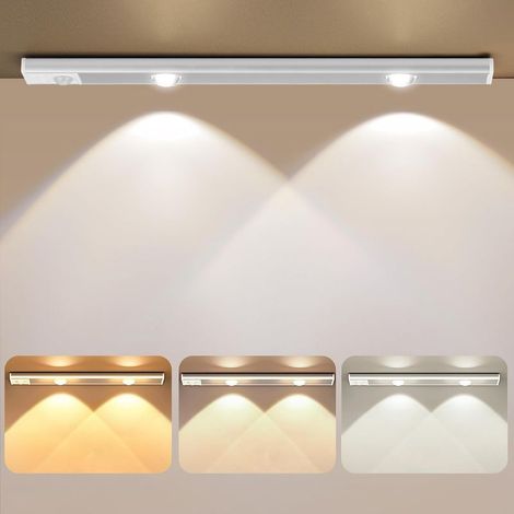 Lampe de placard LED rechargeable 6000K – Autonomie 6h – Détecteur de mouvement 120° – Installation facile avec ruban adhésif 3M (1/5)