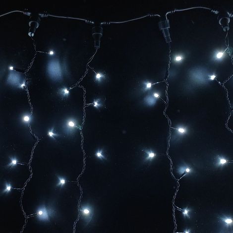 Tenda 225 Luci Led Bianco Freddo 6500k 2 x 0,9 mt. per interni ed esterni