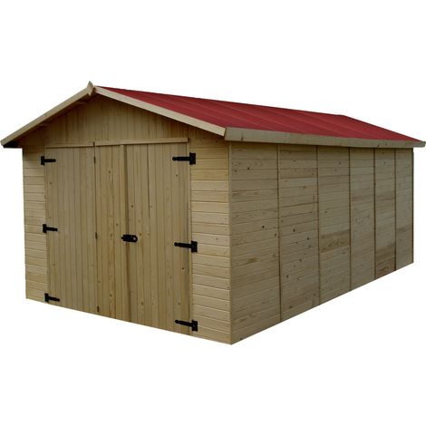 garage in legno habrita "ed 2848 n" in abete 300x520x226 cm (1/5)