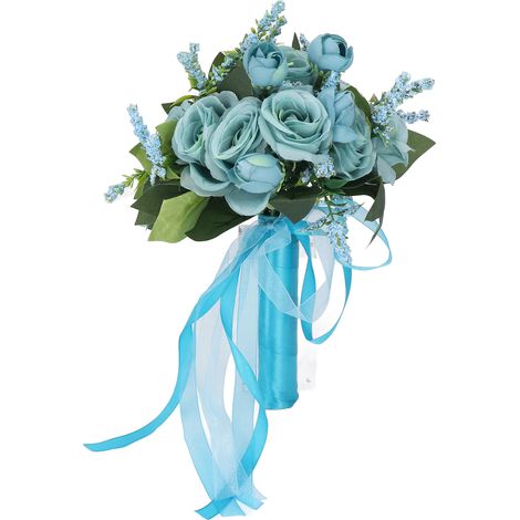 Künstlicher Brautschmuck mit realistischen Rosen und grünen Blättern (1/5)
