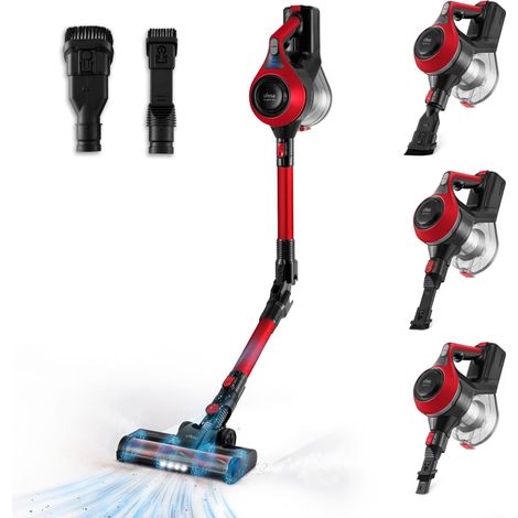 Aspirateur Balai Flex sans Fil 22.2V, 10KPa, 150W, Autonomie 40 Min, Brosse Motorisée avec Lumière, 2 Vitesses, Accessoires Inclus pour Sol/Poils d'animaux/Voiture/Murs/Tapis (1/5)