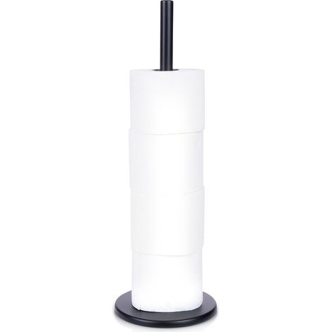 Soporte para papel higiénico de acero negro de 47 cm