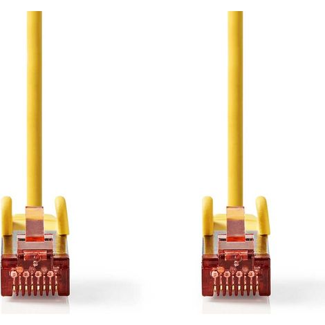 Nedis CAT6-Netzwerkkabel / RJ45 Stecker / RJ45 Stecker / S/FTP / 0.50 m / Rund / LSZH / Gelb / Label