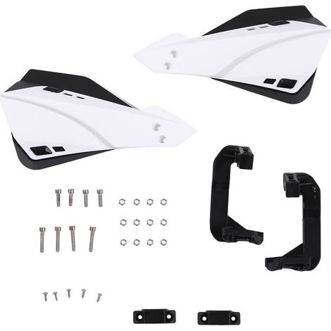 Paramani universali bianchi per moto da fuoristrada, compatibili con manubri da moto, 22 mm