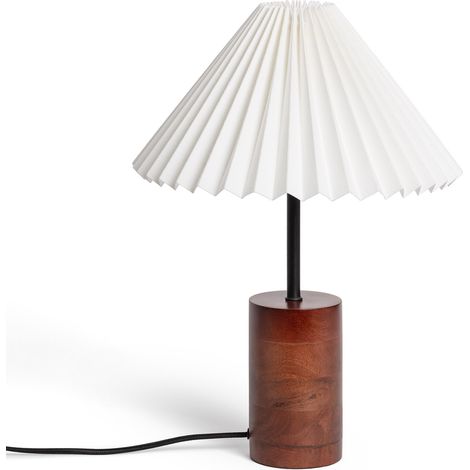 Lámpara de Mesa Madera Leonessa ILUZZIA Blanco Roto (1/5)