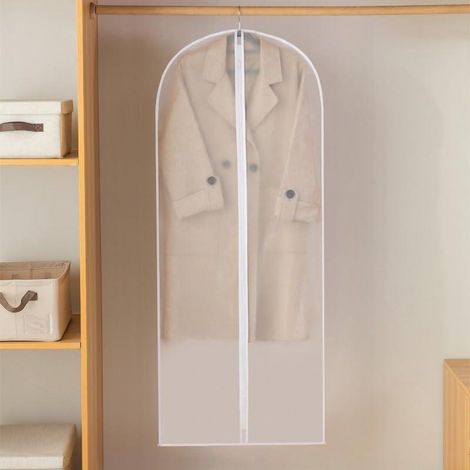 1 sac de rangement pour vêtements, imperméable, anti-poussière, avec fermeture éclair, pour placard, sous le lit, organisation de voyage, taille XL (1/4)