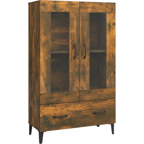 Aparador cómoda cómoda armario mueble organizador cocina salón salón alto 70 x 31 x 115 cm madera contrachapada marrón 020033552