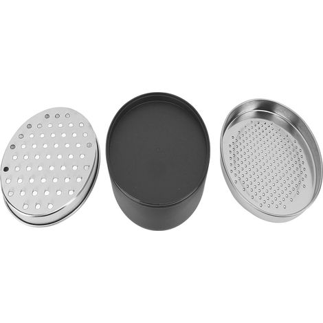 Râpe à fromage double face, boîte en acier inoxydable, broyeur alimentaire Portable avec récipient de stockage pour gingembre radis noir (1/5)