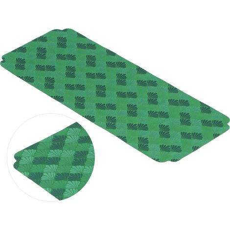 Sets de table brodés en maille style chinois pour service à thé, idéal pour la maison ou le salon de thé. Feuille d'éventail verte. (1/5)