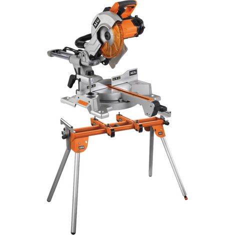 Pack Electric Mitre Saw AEG 1800W 254mm PS254 L - Supporto universale AEG per sega radiale PSU1000