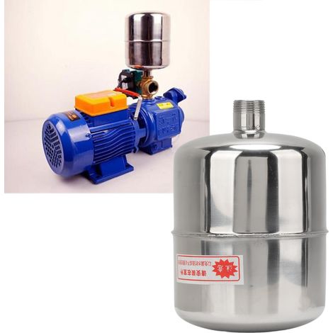 Pompe de surpression auto-amorçante domestique, pompe à eau en acier inoxydable, accessoires pour pressostat, réservoir sous pression en acier inoxydable 2 L (1/5)