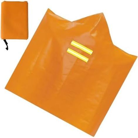 Cape ignifuge à capuche – Poncho en fibre de verre enduit silicone, cape d'évacuation, tailles pour adultes Équipement sécurité incendie la maison le Aldult - (1/5)