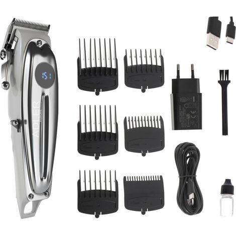 Adler  Cortapelos profesional  AD 2831  Con o sin cable  6 niveles de longitud  Plateado (1/5)