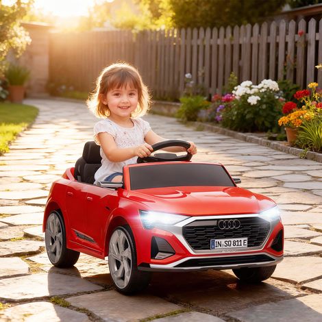 Coche Eléctrico para Niños Audi Q8 etron sportback con Batería 12V Mando a Distancia Faros Bocina y Música Rojo (1/5)