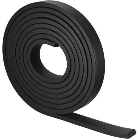 Rechteckige Dichtungsleiste aus Vollgummi, 30 mm breit, 10 mm dick, schwarz – 4 m (1/5)
