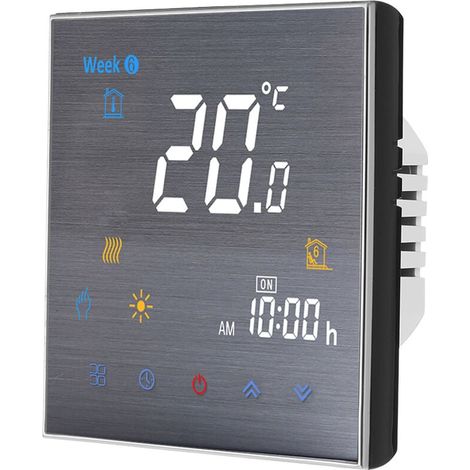 1 Thermostat Wi-Fi pour chauffage au sol, 16 A, 95-240 V, noir, avec sonde externe 2,5 m, pour boîte 86 mm (1/5)