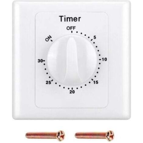 Minuterie Électronique pour Pompe 220 V – Interrupteur Temporisé Mécanique avec Prise Intégrée, Durée 30 min (1/3)