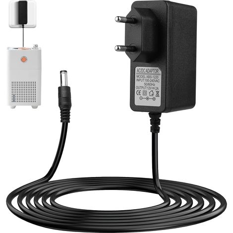 Adaptateur Secteur 12V 2A 24W Universel – Alimentation AC DC pour Haut-Parleurs, Bandes LED, Routeurs, Caméras CCTV – Transformateur 12V 2A avec Câble 1m, Connecteur 5.5mm x 2.5mm (1/5)