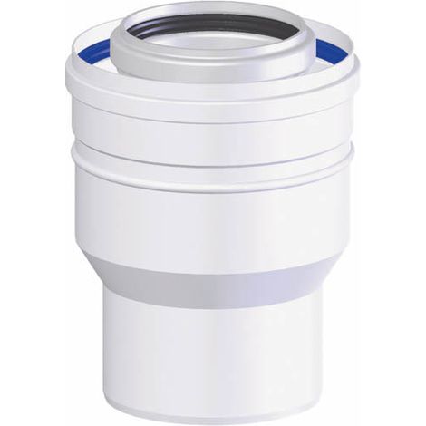 TEN – Raccord fumisterie adaptateur PPs-galva Ø60/100 mâle à Ø80/125 femelle – Polypropylène et aluminium – Système concentrique pour installations spécifiques (1/3)