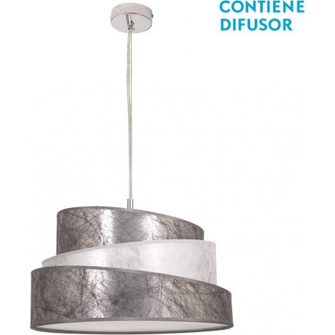 Lampe à suspension Colonia Chrome/Argent-Blanc 3xE27 (3085x40x40cm)