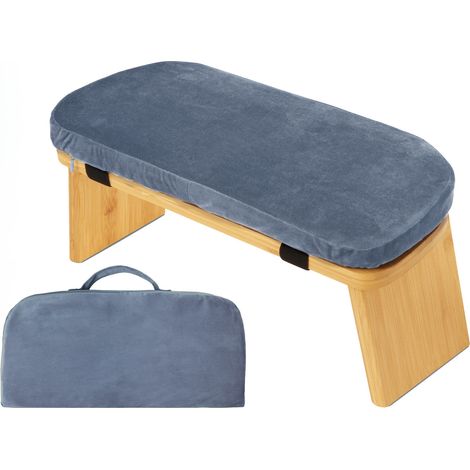 Tabouret de Méditation Pliable en Bois Recyclé avec Coussin Ergonomique – Structure Robuste (1/2)