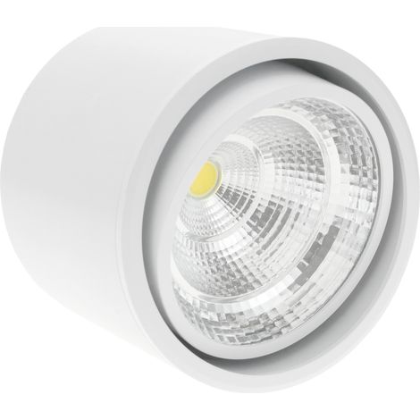 BeMatik - Foco LED de superficie Lámpara COB 12W 220VAC 6000K blanca 115mm