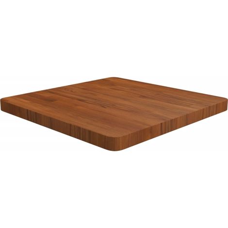 Square Table Top Dark Brown 60x60x4cm Treated Solid Wood Oak vidaXL (1/4)