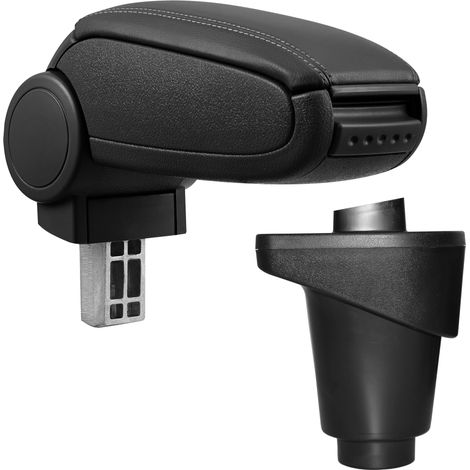 Reposabrazos central para Fiat 500L / (2012 - 2017) polipiel - negro con costuras de color negro [pro.tec]