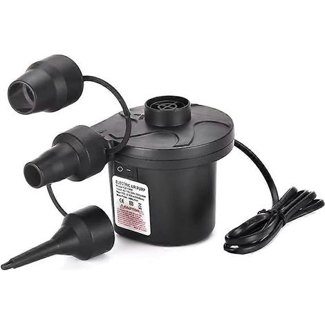 Pompe à air électrique 50 W avec 3 embouts pour sacs sous vide, pompe de gonflage électrique pour matelas pneumatiques, matelas et bouées gonflables (prise US). (1/5)