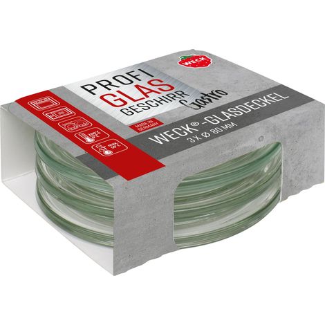 3er Set Gastropack 80 mm Gourmetdeckel Weck, Deckel 76129