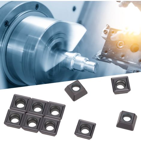 10 plaquettes de coupe CNC en carbure, porte-fraises indexables en carbure revêtu, outils de coupe pour tours à métaux SPMG090408-DG (1/5)
