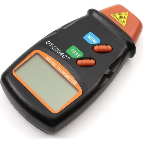Digital Tachometer, Professional Digital Tachometer, LCD Screen Tachometer Tester, Automatic Tachometer with Long-Lasting Non-Contact 6F22 9V Battery